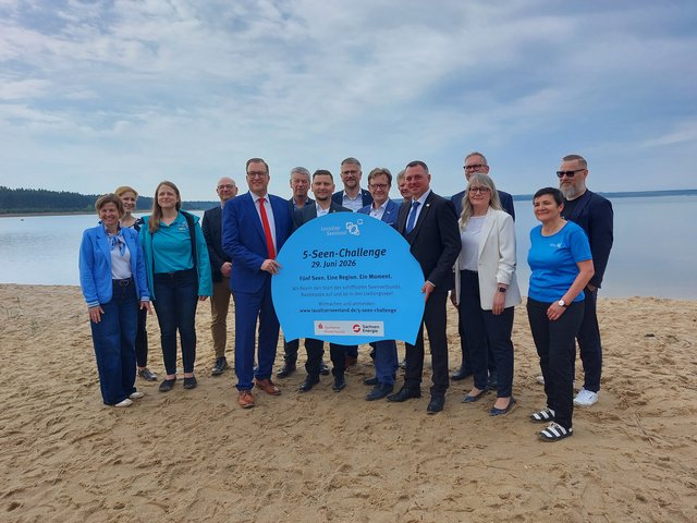 Startschuss der 5-Seen-Challenge (© Tourismusverband Lausitzer Seenland)