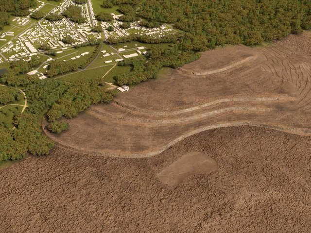 Blick auf das Areal, auf dem die Landschaft entstehen soll  