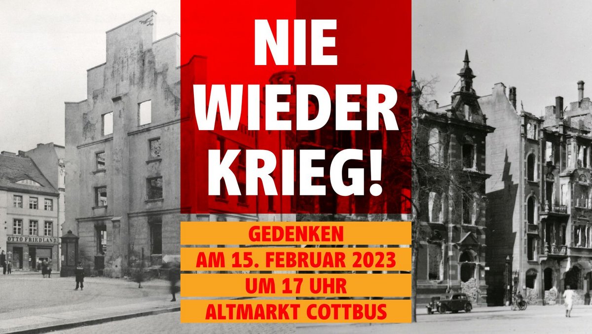 Banner "Never again war!"