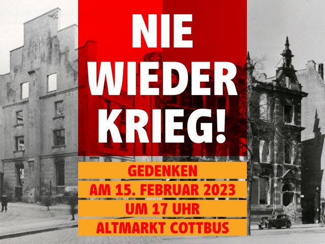 Banner "Nie wieder Krieg!"
