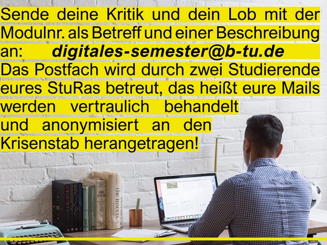 Banner zur Meldung der Studierenden
