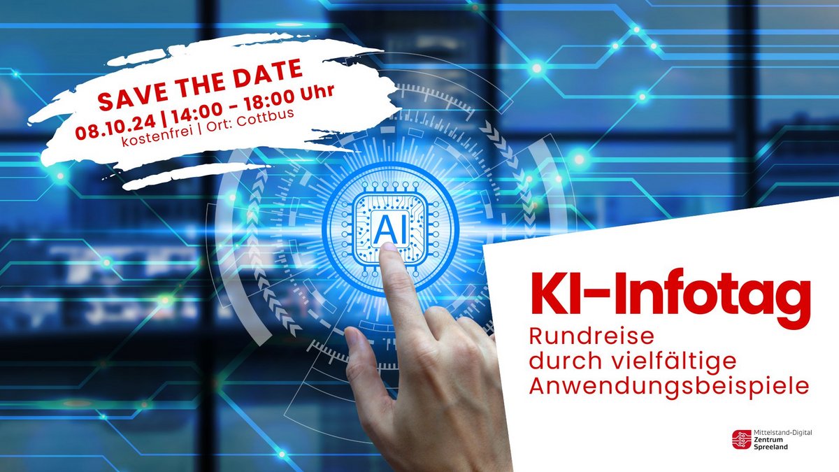 Finger tippt auf Button AI auf Bildschirm