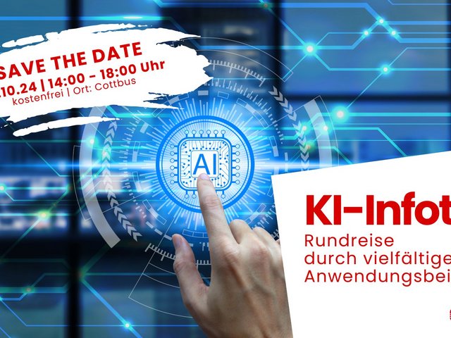 Finger tippt auf Button AI auf Bildschirm