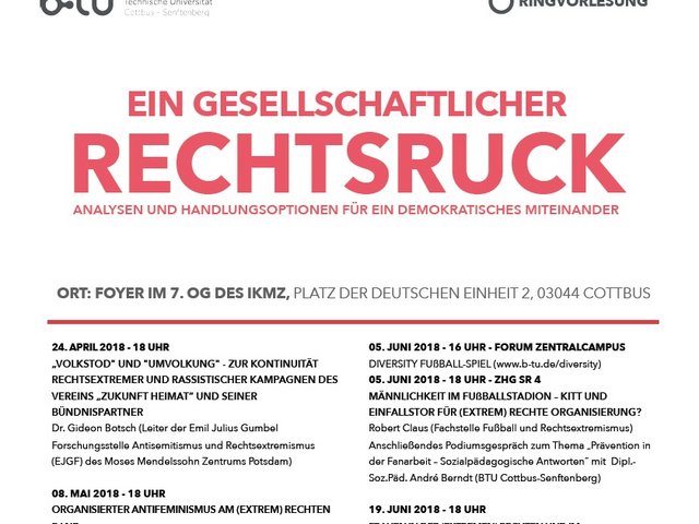 Themen und Termine der Ringvorlesung