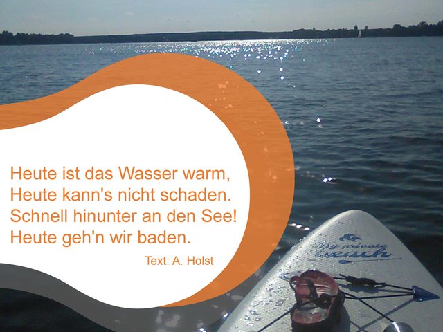 Plakatausschnitt mit Motto