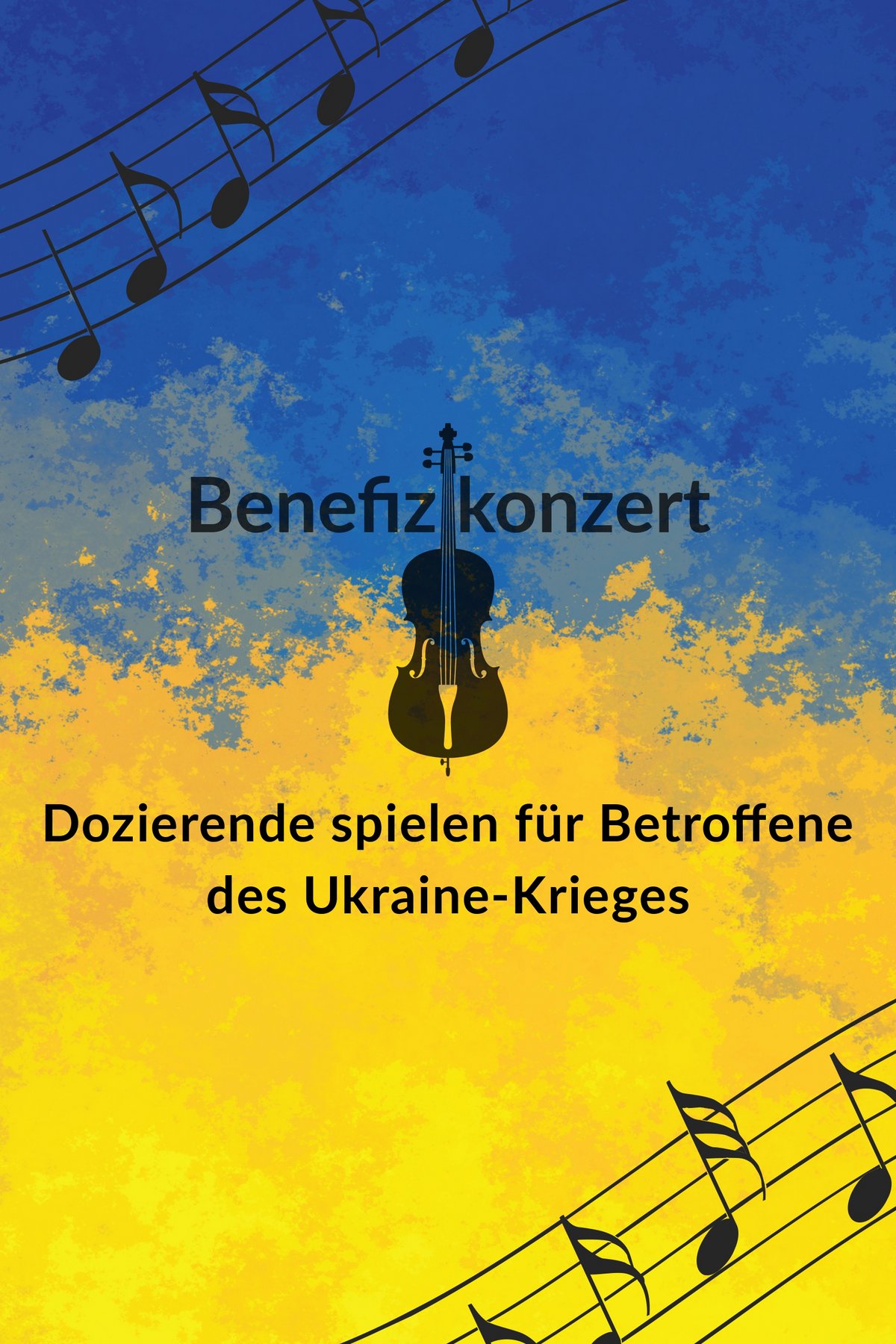 Plakat zum Benefizkonzert. Quelle: Studiengang Instrumental- und Gesangspädagogik, Johannes Breuß