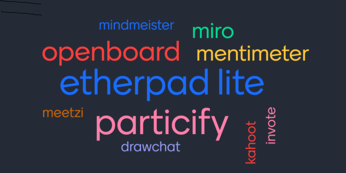 Cover image for "External Tools": Compilation of interactive tools in a word cloud