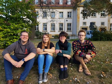 Der Fachschaftsrat IGP 2019 v.l.n.r.: Paul Zeuke, Anna Schippel, Nina Flieder, Richard Schönfelder