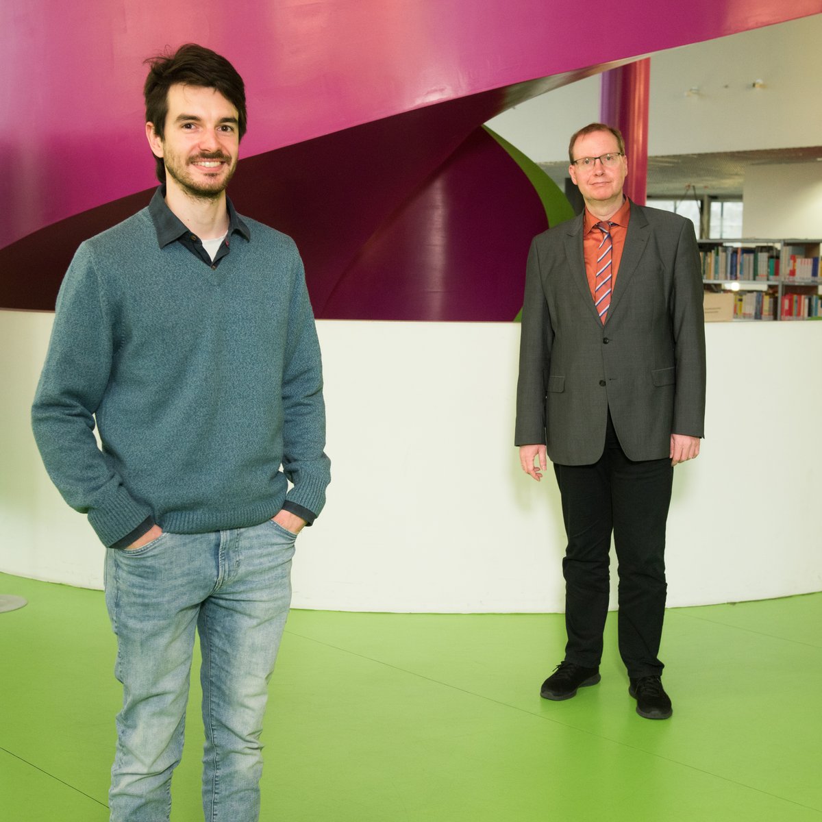 Dr. Marcelo Brandalero mit Prof. Michael Hübner im IKMZ