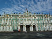 St. Petersburg, Winterpalast, Ausschnitt der Fassade zum Schlossplatz