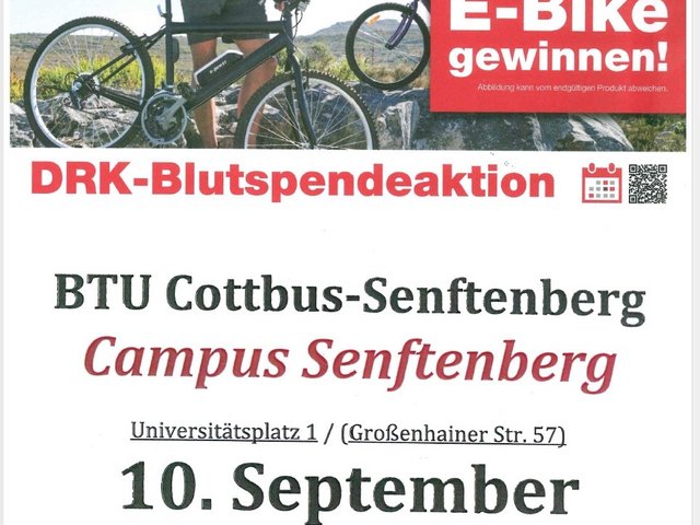 Plakat zur Blutspendenaktion am 10. September 2019.