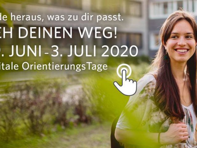 Anzeigenmotiv: Studentin auf dem BTU Campus