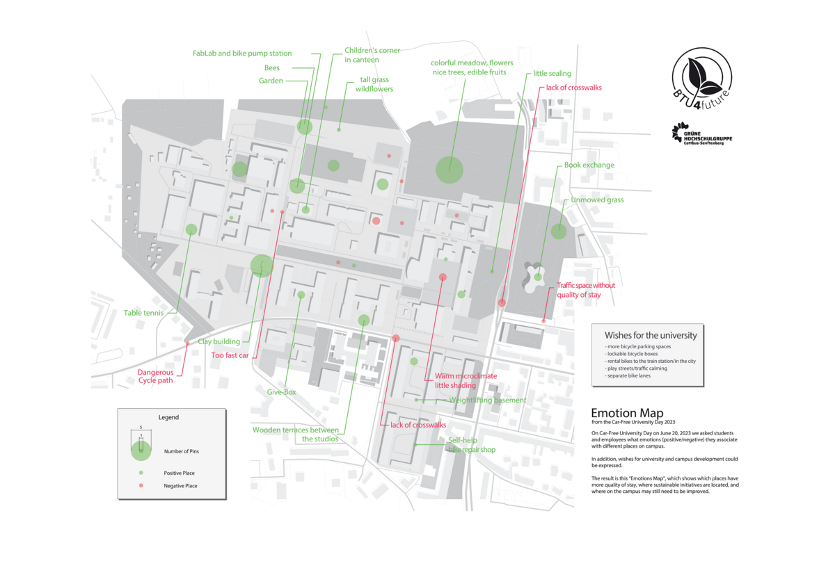 Emotion map of the Car Free University Day 2023