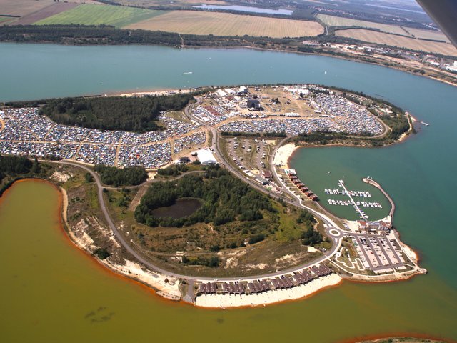 Highfield Festival und LAGOVIDA Ferienresort aus der Vogelperspektive