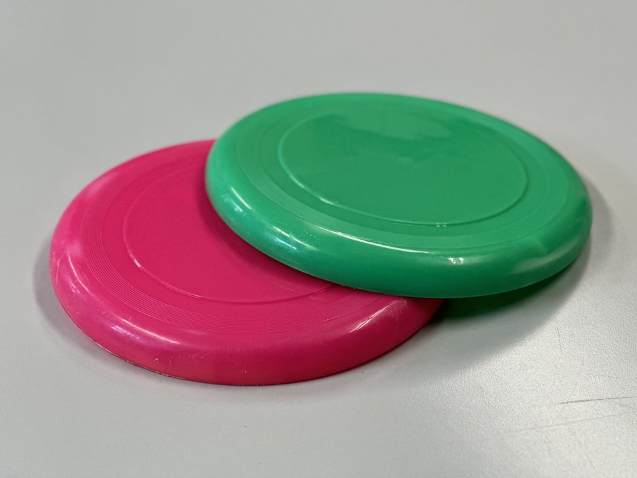 Das Foto zeigt die im Labor für Didaktik und Methoden ausleihbaren Frisbees.