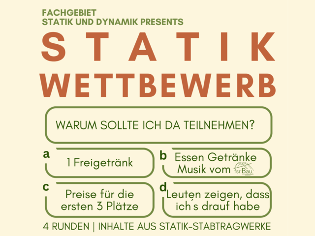 Aufruf zum Statik Wettbewerb