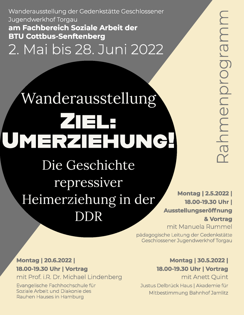 Informationen zur Wanderausstellung Ziel: Umerziehung! Die Geschichte repressiver Heimerziehung in der DDR