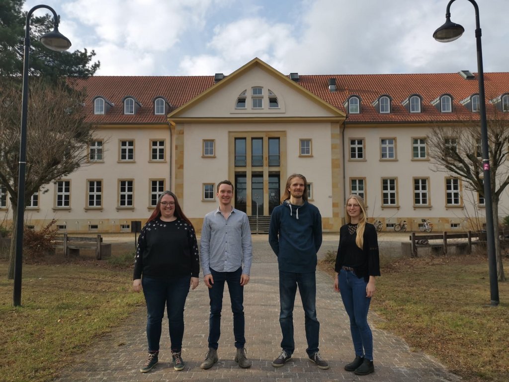 Der Fachschaftsrat IGP 2021 v.l.n.r.: Sarah Jost, Johannes Breuß, Adrian Petersen, Antonia Schmaus