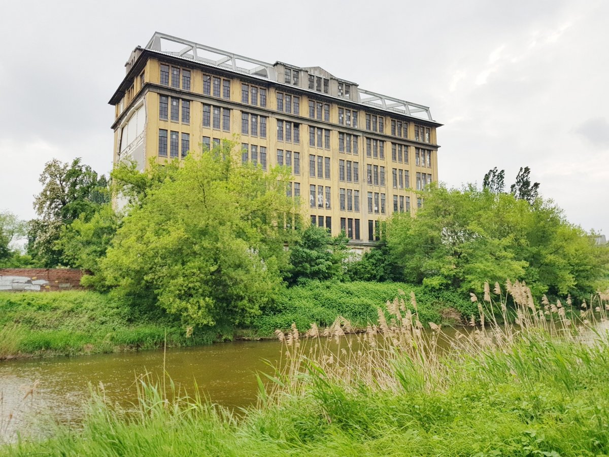 Das Gebäude D der ehemaligen Gubener Wolle an der Neiße. Foto: BTU, Hendrik Weiner