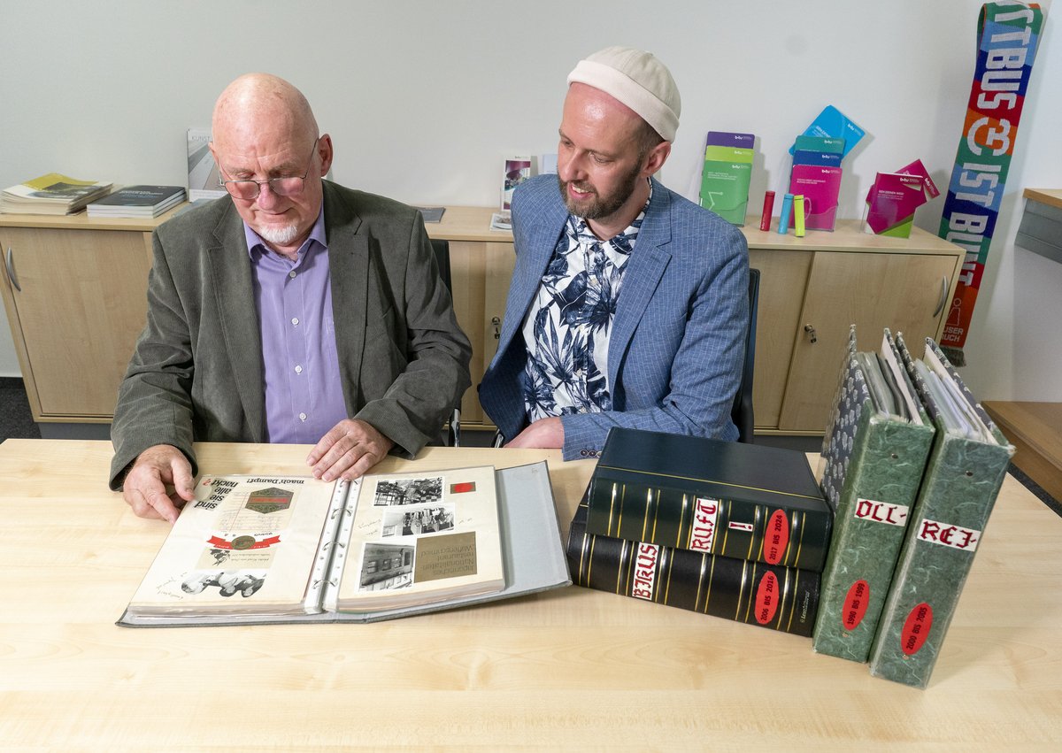 Alumnus Fritz-Walter Erler und BTU Mitarbeiter Daniel Ebert