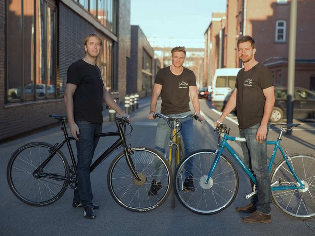 Ridetronic Gründer Paul Klarhöfer, Maximilian Gassner und Thomas Janowski (v. l.)