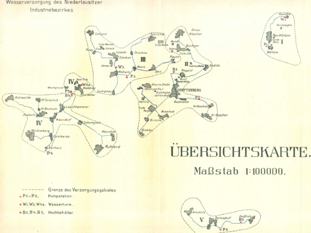 Plan Trinkwassernetz 1909