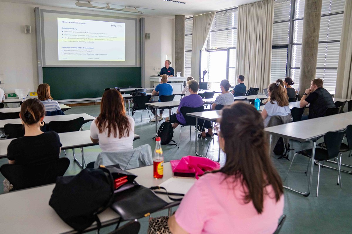 First-year students during an event in the seminar room