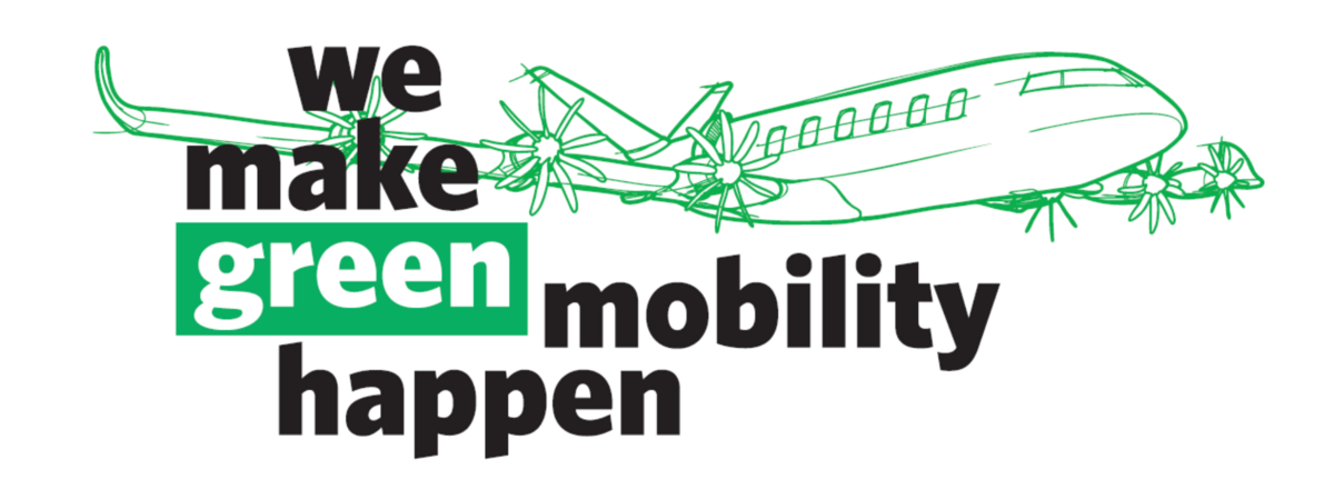 Abbildung eines Flugzeuges mit der chesco Mission We make green mobility happen