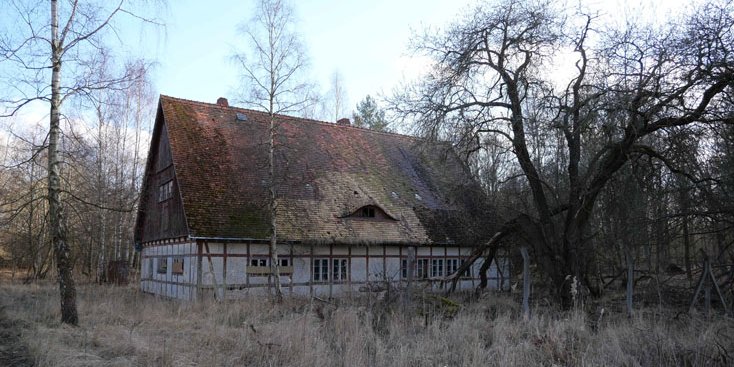 Blick auf Fachwerkhaus 