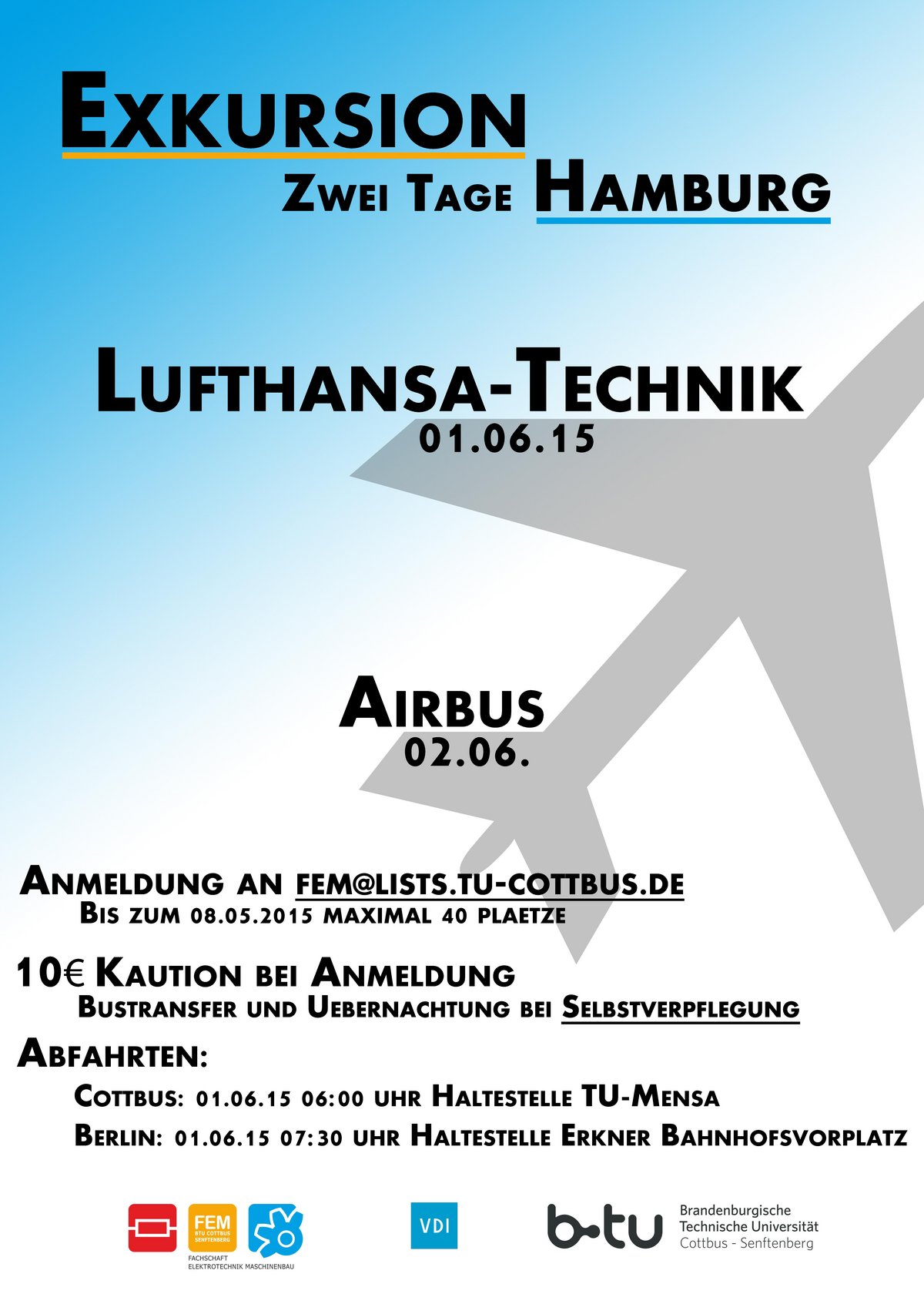 Exkursion nach Hamburg "Lufthansa-Technik"