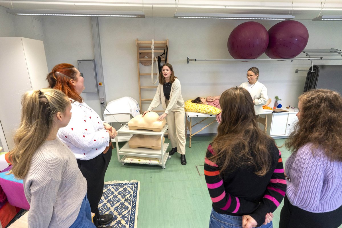 Beucherinnen folgen Erläuterinnen in der Hebammenwissenschaft.