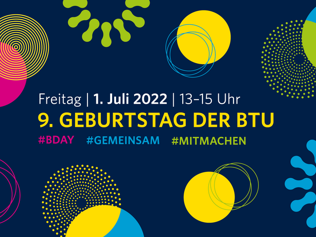 Banner zum 9. BTU-Geburtstag