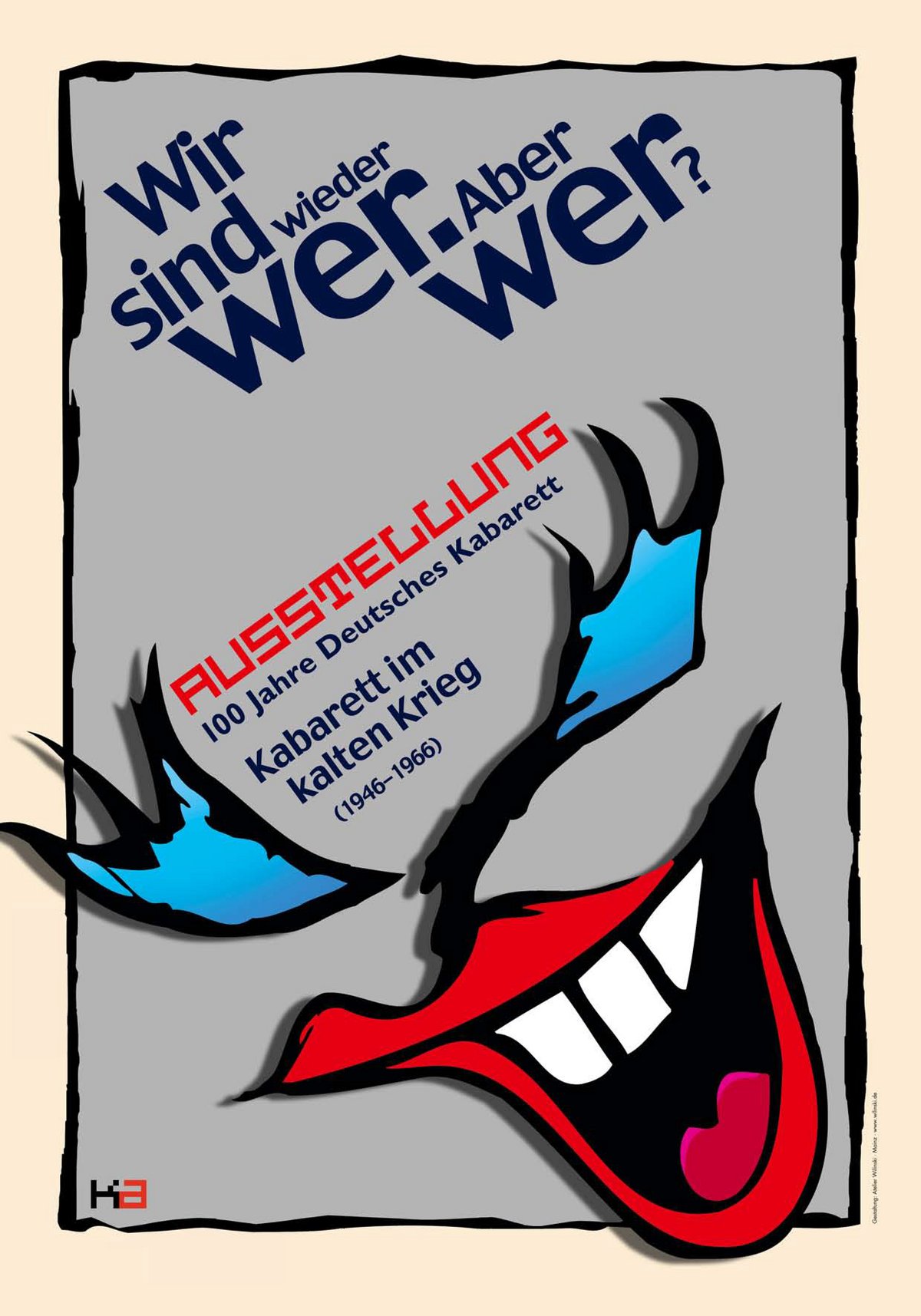 Plakat zur Ausstellung "100 Jahre DeutschesKabarett"