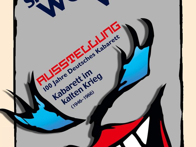 Plakat zur Ausstellung "100 Jahre DeutschesKabarett"