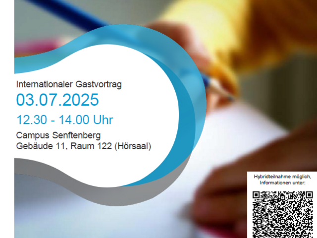 Das Bils zeigt die Ankündigung der Veranstaltung. Diese ist auf einem farblichen Hintergdun und in de"Blase", welche die BTU als Corporate Image benutzt, enthalten. 