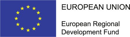 EU ERDF logo with lettering on the right