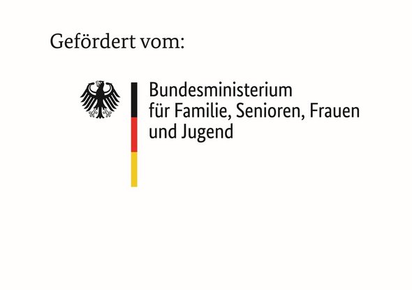 Das Bild zeigt das Logo des Bundesministerium für Familie, Senioren, Frauen udn Jugend. 