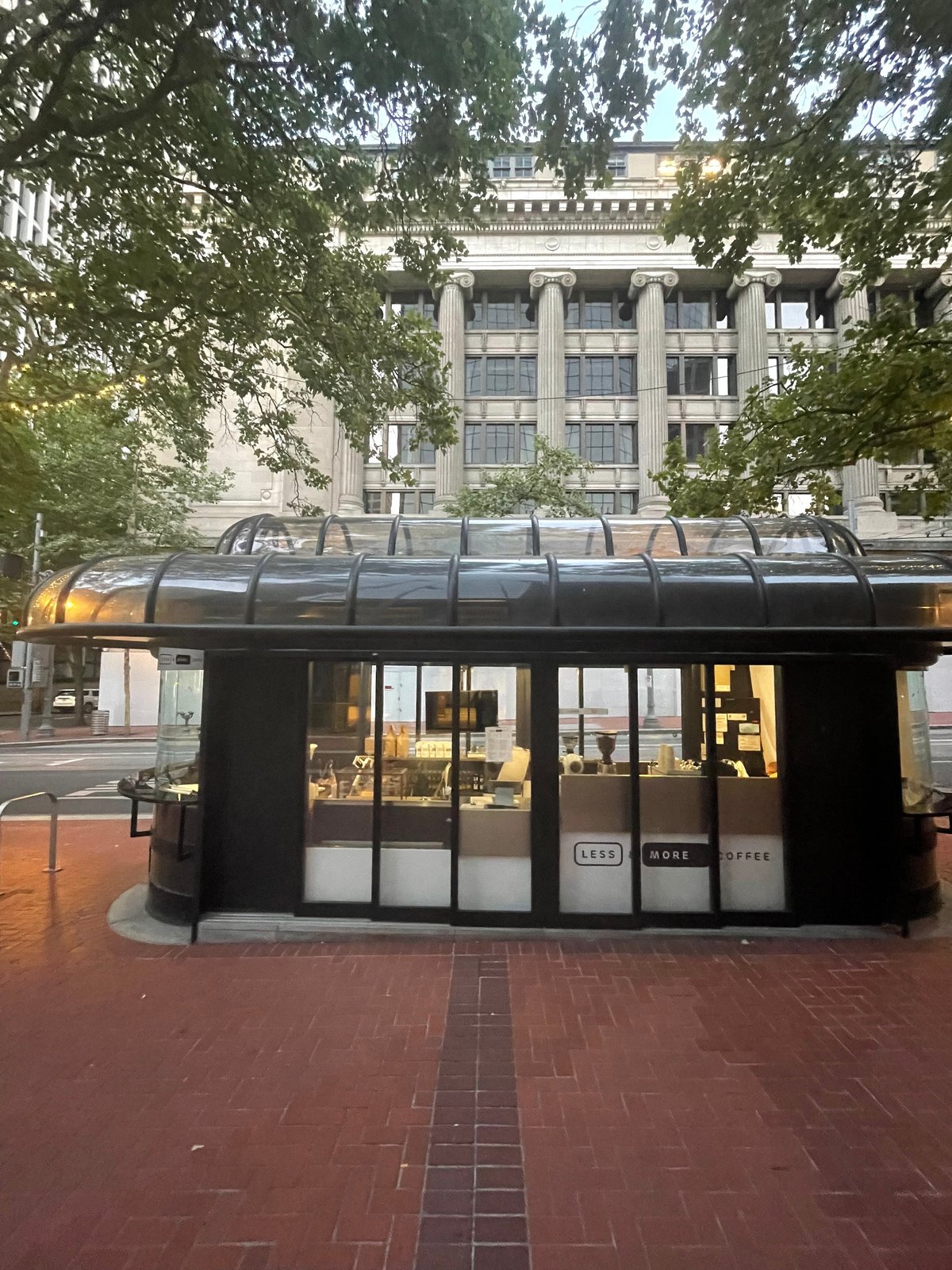 View of the bus shelter