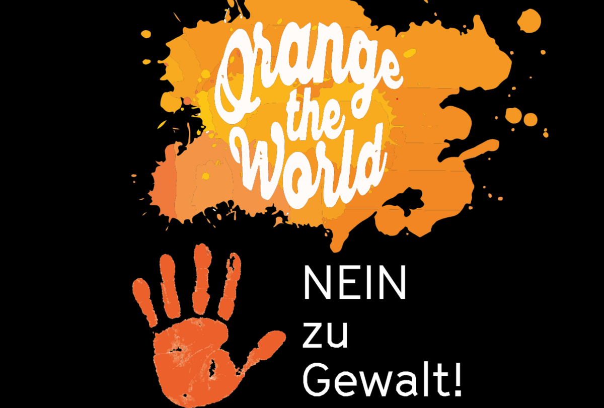 Banner "Orange the world 2023"