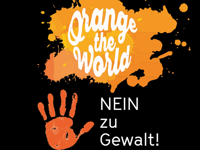 Banner "Orange the world 2023"