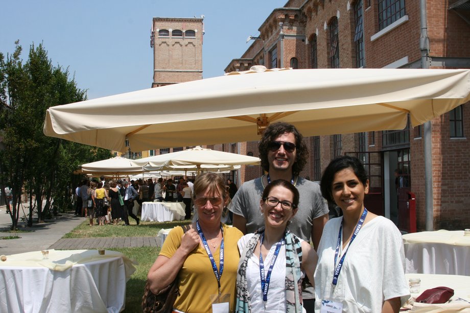 Silke Weidner, Tihomir Vidermann, Solmaz Yadollahi und Farnaz Mohseni bei dem AESOP Jahreskongress 2019 in Venedig