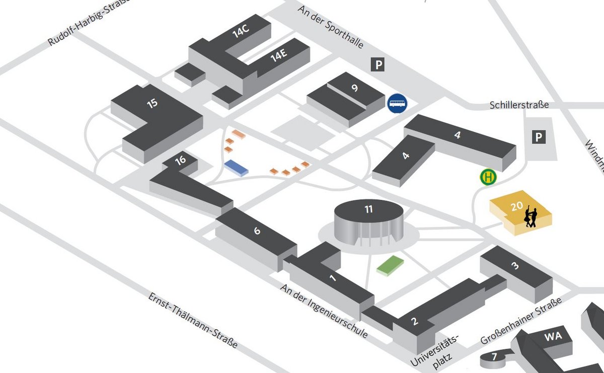 Campusplan Senftenberg mit dem Zusatzangebot