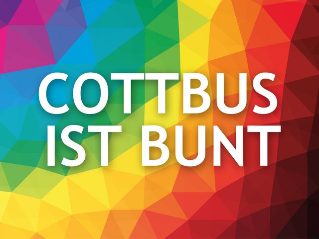 Das Logo des Bündnisses Cottbus ist bunt