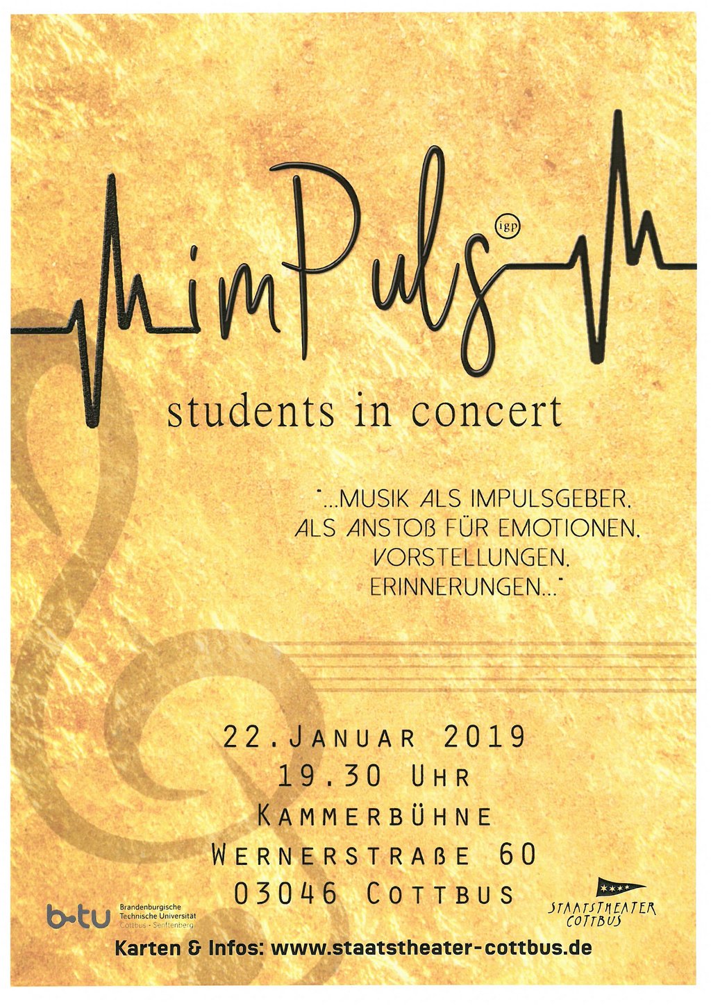 Plakat Studentenkonzert "ImPuls" Plakat Studentenkonzert "ImPuls"