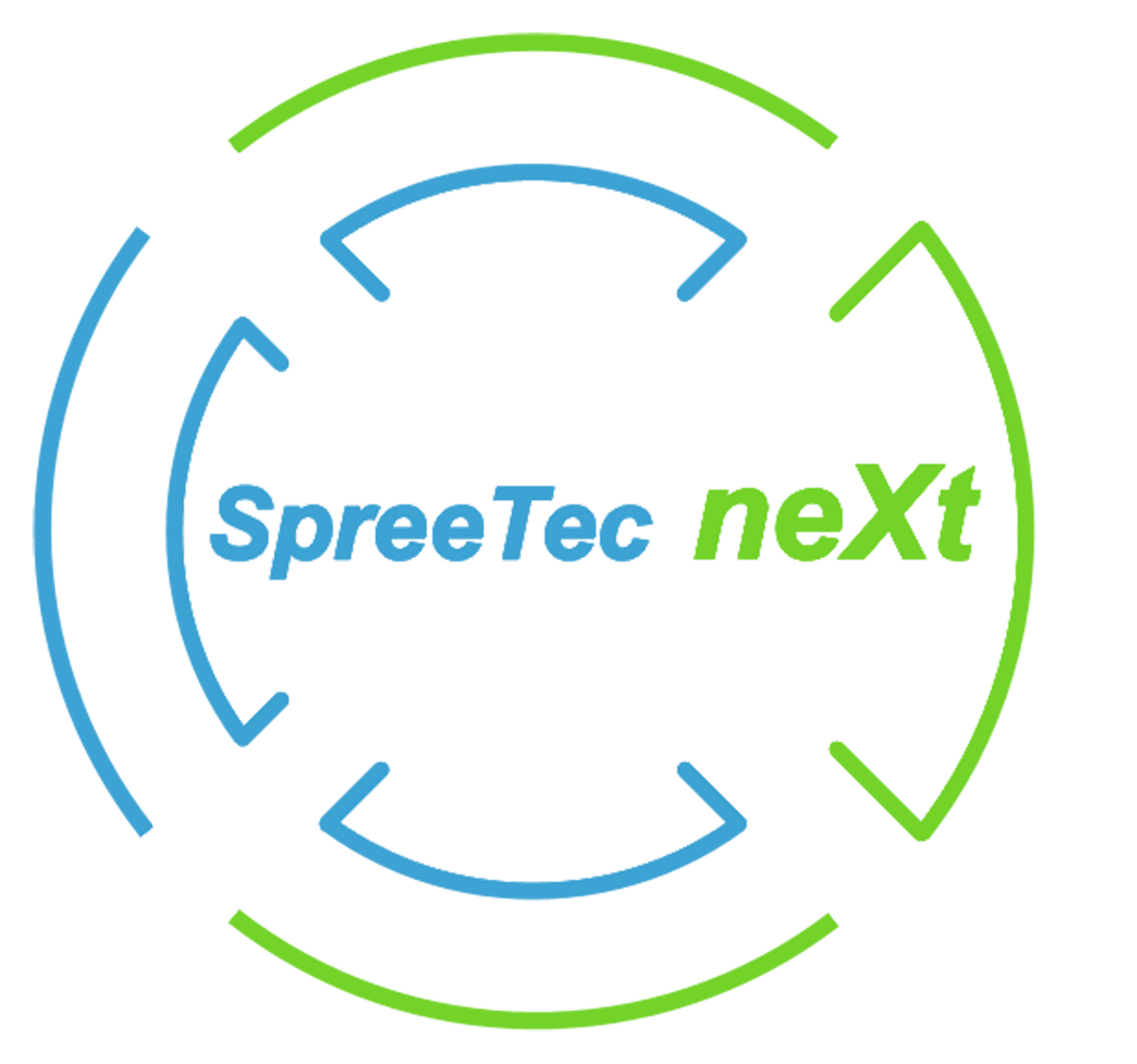 Blau gruenes Logo von SpreeTec neXt 