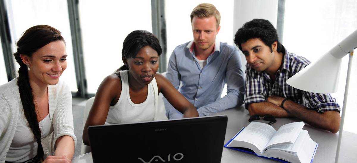 Study group of four students in the study course Environmental and Resource Management