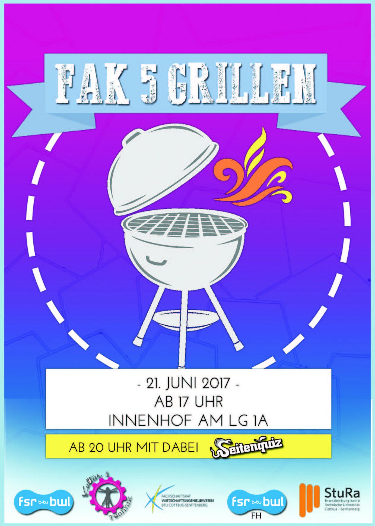 Plakat zum FAK 5 Grillen