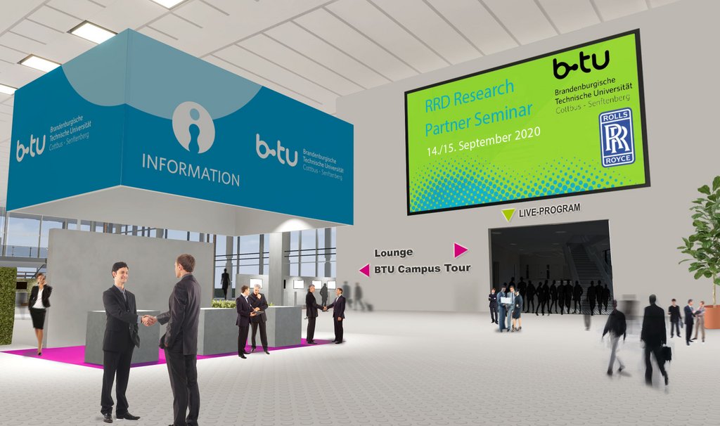 Lobby der digitalen Forschungspartnerkonferenz