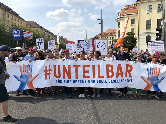 Foto von der #unteilbar-Demonstration