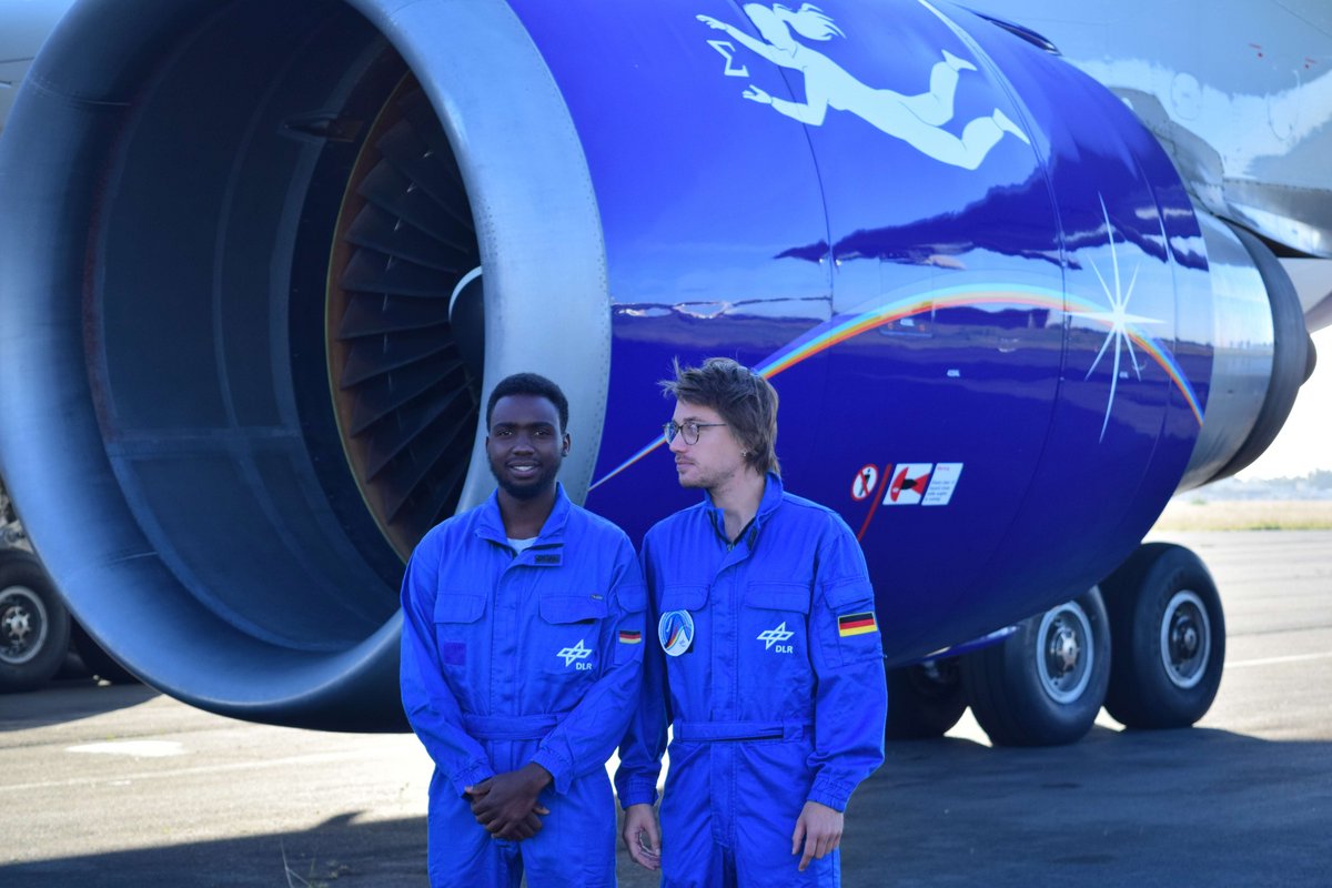 BTU-Wissenschaftler vor dem Flugzeug
